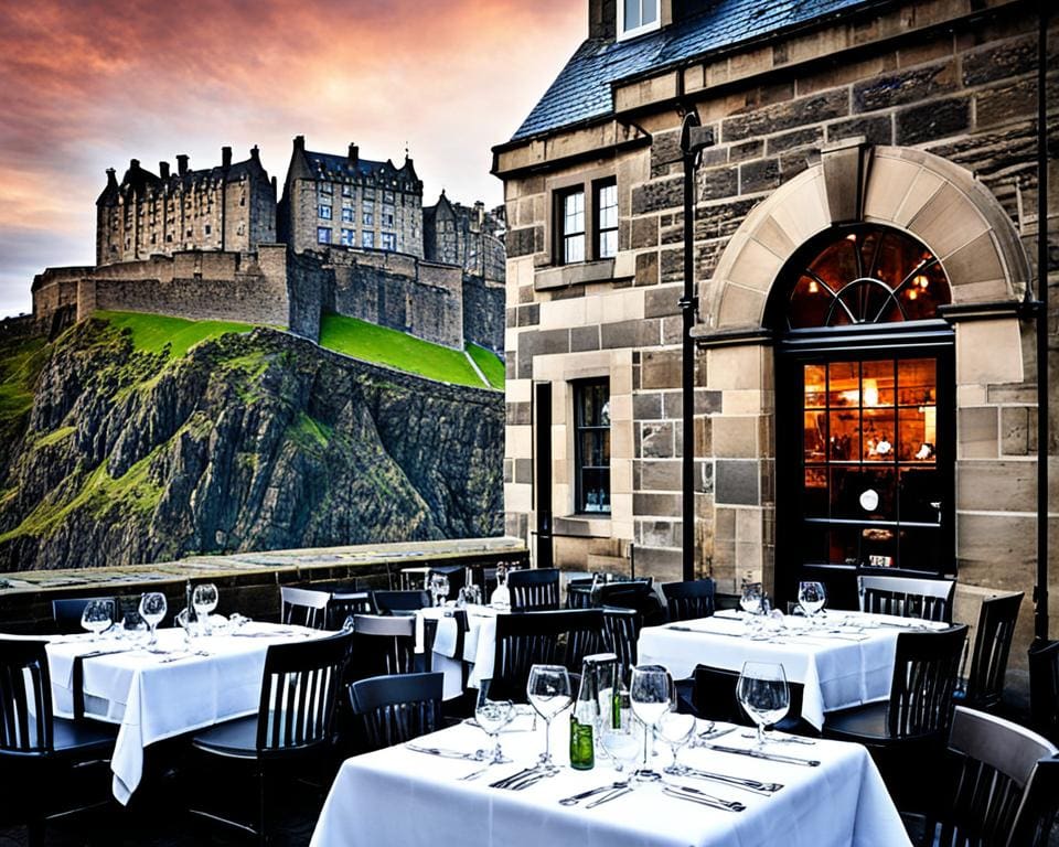 Edinburgh kasteel restaurant