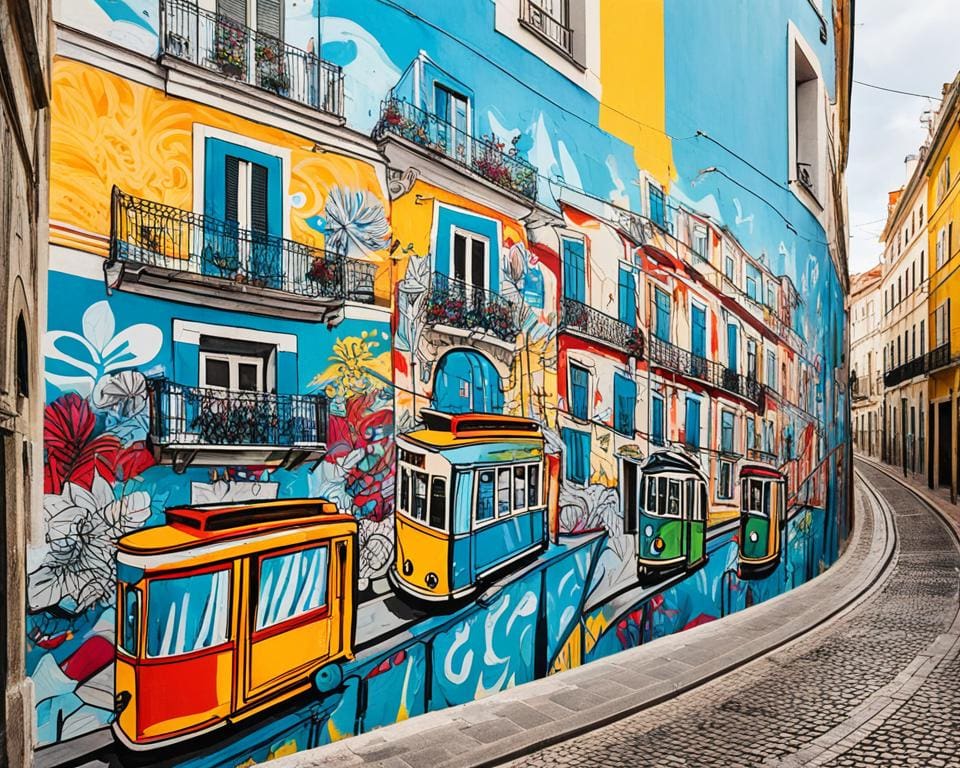 straatkunst in Lissabon