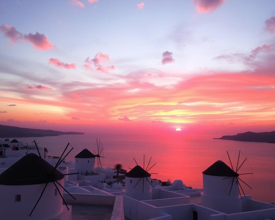 De zonsondergangen op Mykonos beleven