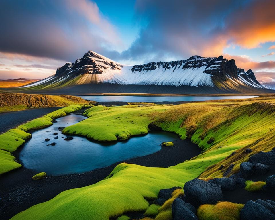 Kleurrijke landschappen van IJsland