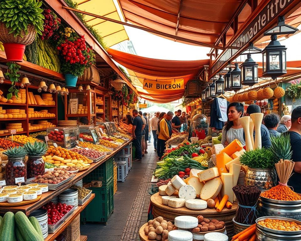 Bezoek een culinaire markt vol ambachtelijke delicatessen