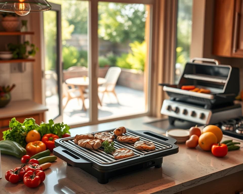 Elektrische grillpannen voor binnen en buiten koken