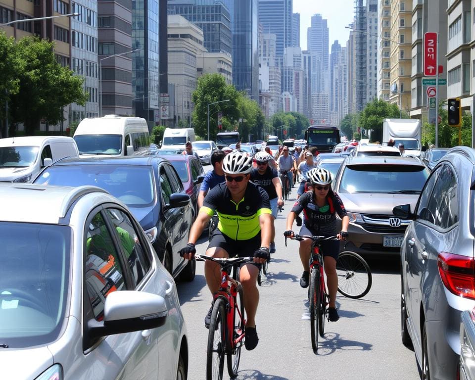 Fietsen in druk verkeer: Hoe je veilig blijft