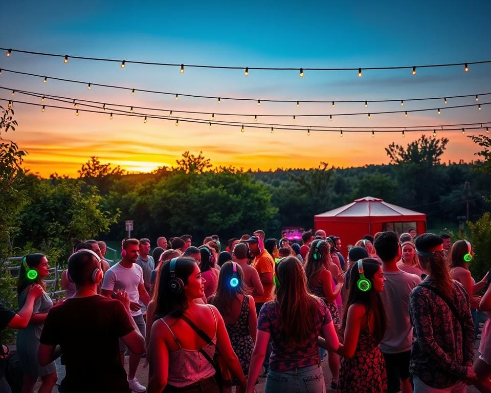 Ga naar een silent disco onder de open hemel