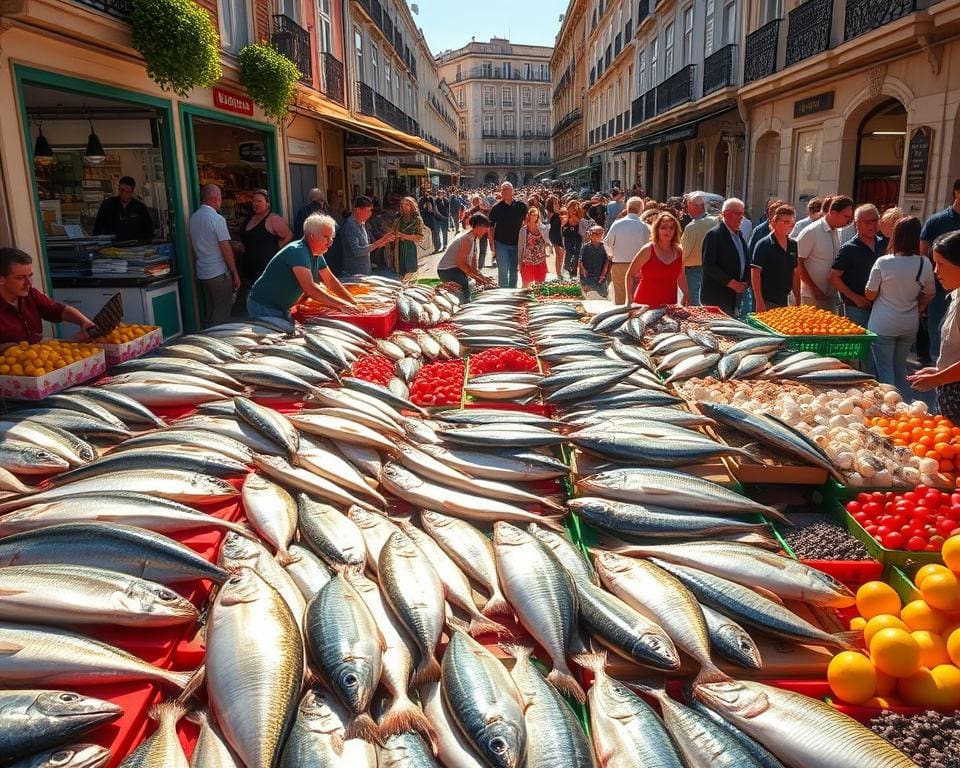 Proef de verse vis op de markten van Lissabon