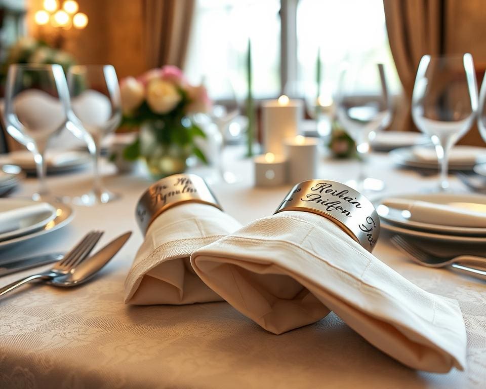 Servetringen met gravure: Voeg persoonlijkheid toe aan je tafel