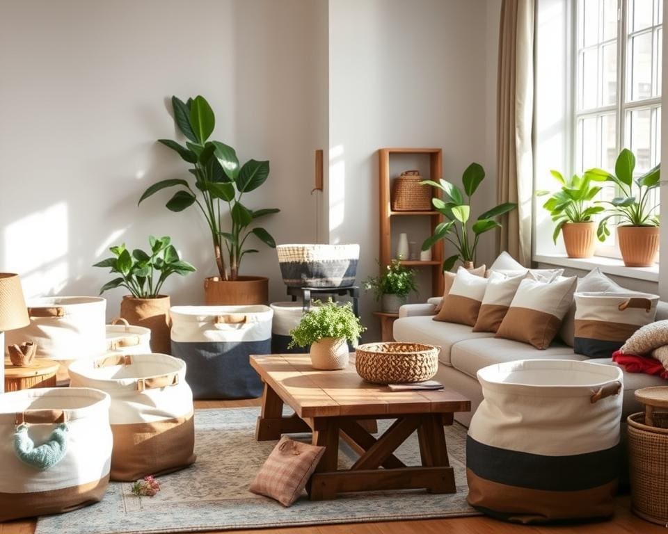Stoffen opbergmanden: Duurzaam en decoratief in huis