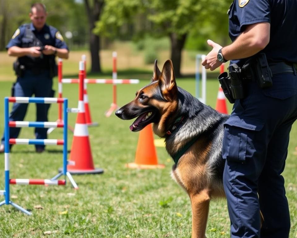 Training van politiehonden