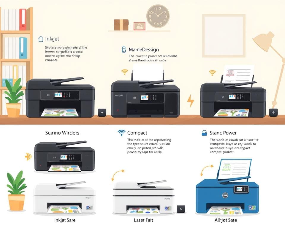 soorten printers en belangrijke printerfuncties