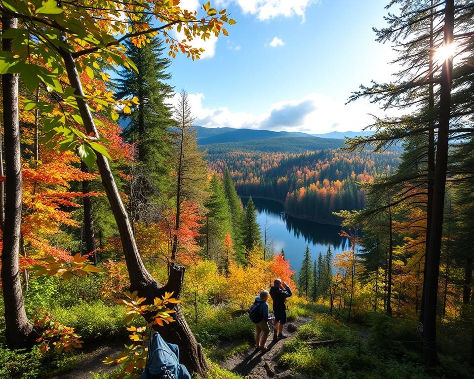 Activiteiten in de bossen van Canada