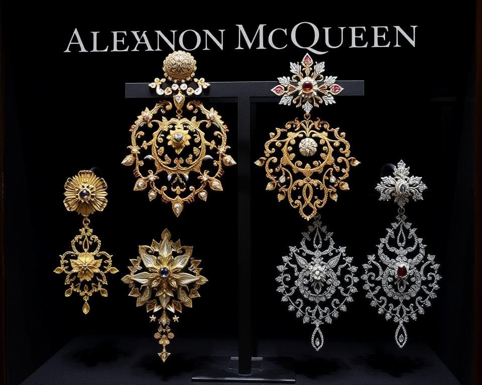 Alexander McQueen oorbellen voor een dramatische uitstraling