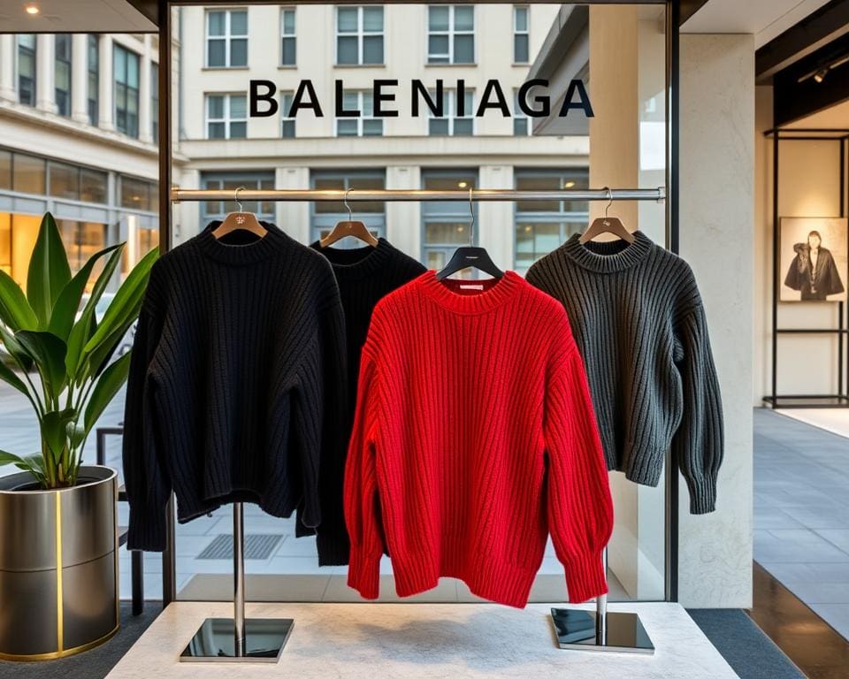 Balenciaga sweaters: Comfort en high fashion gecombineerd