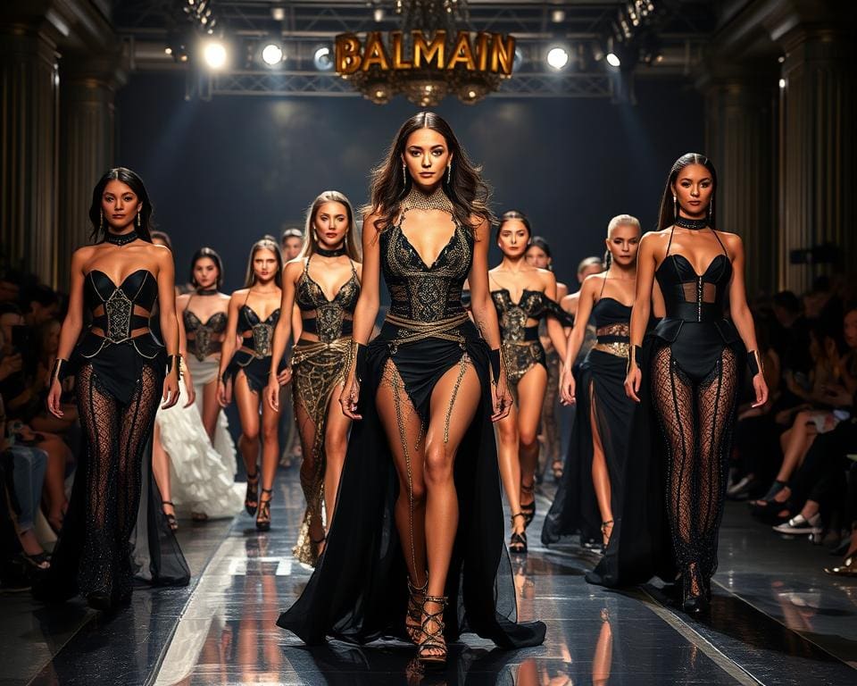 Balmain: Glamour en kracht op de catwalk