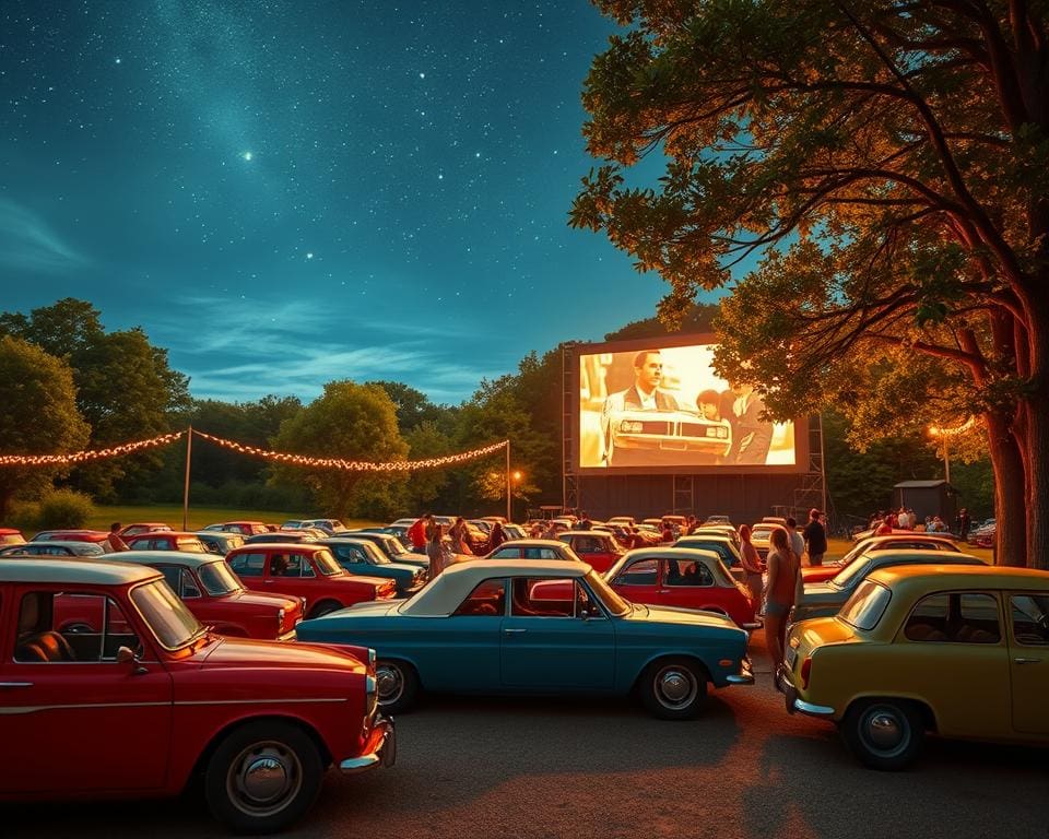 Bioscoopuitje naar een zomerse drive-in cinema