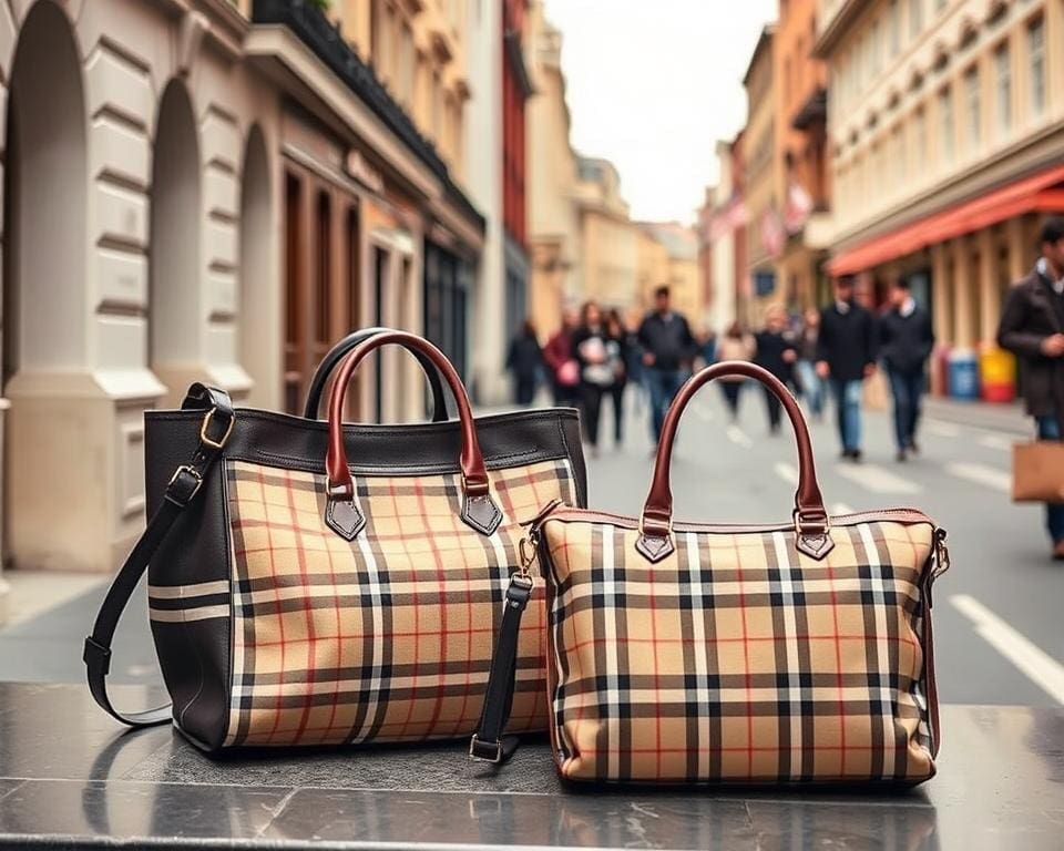 Burberry tassen met Britse charme en moderne twist