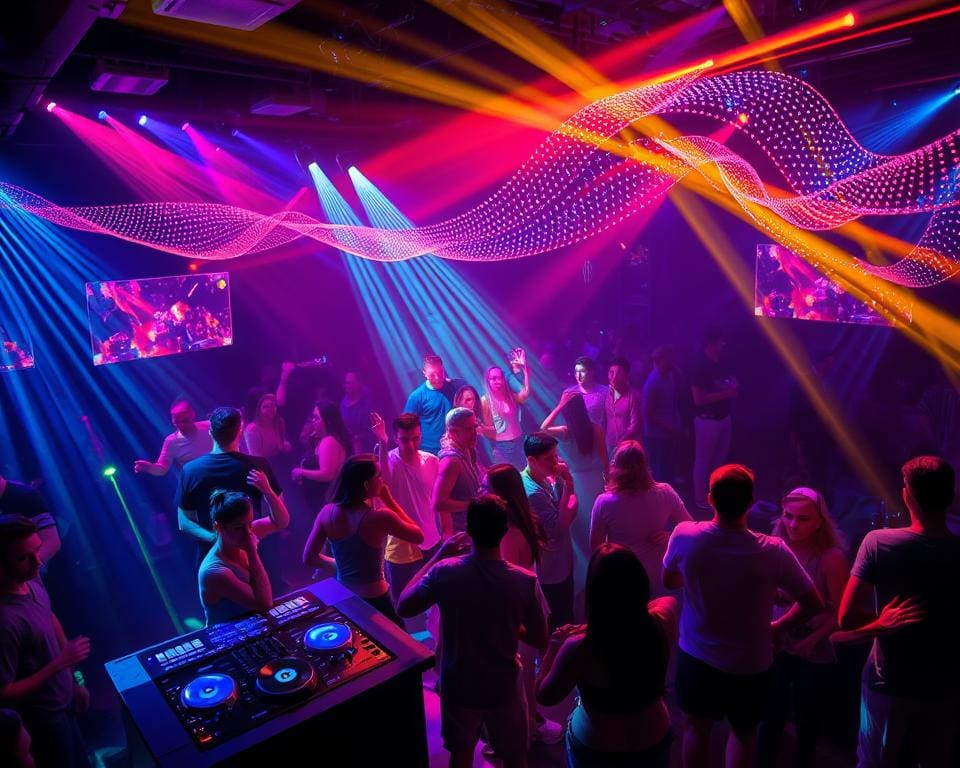 Discotheekfeest met een mix van elektronische en house beats