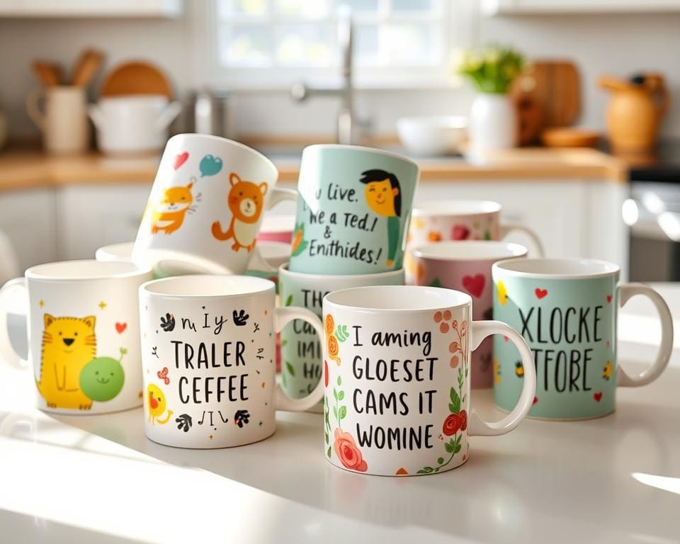 Koffiemokken met leuke prints