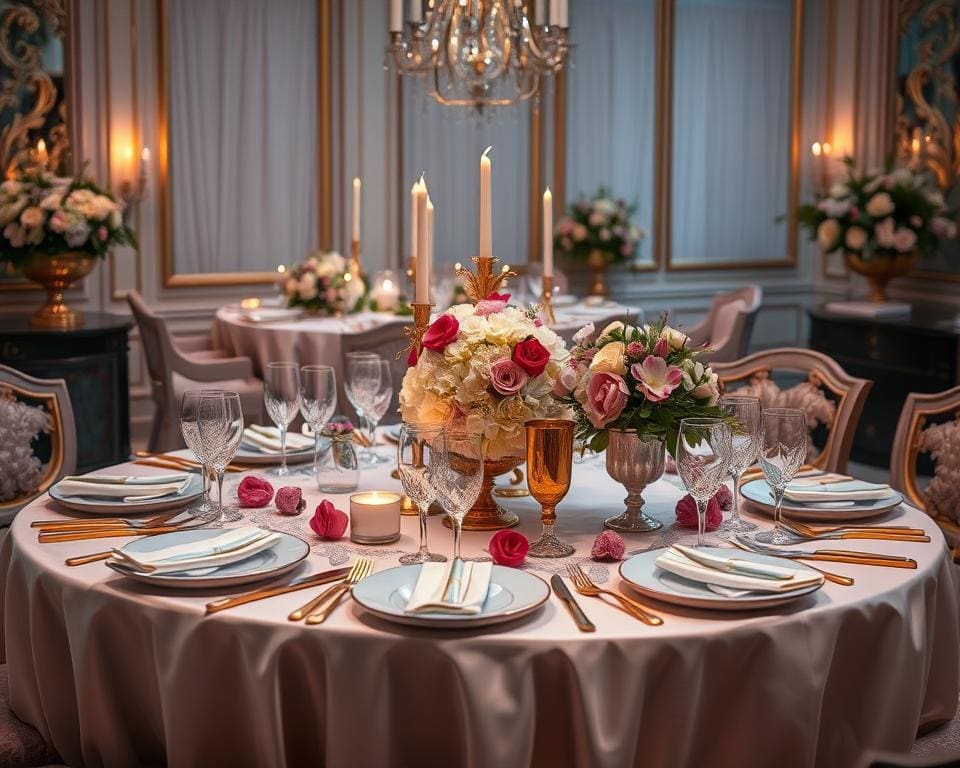 Luxe tafeldecoraties voor feestelijke diners