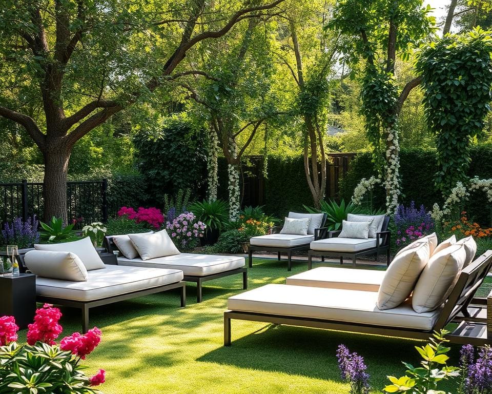 Moderne loungesets voor ontspannen momenten in de tuin