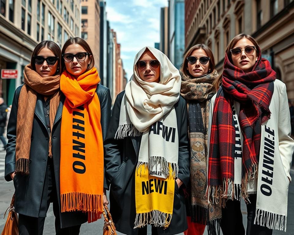 Off-White sjaals: Streetstyle met een luxueuze rand