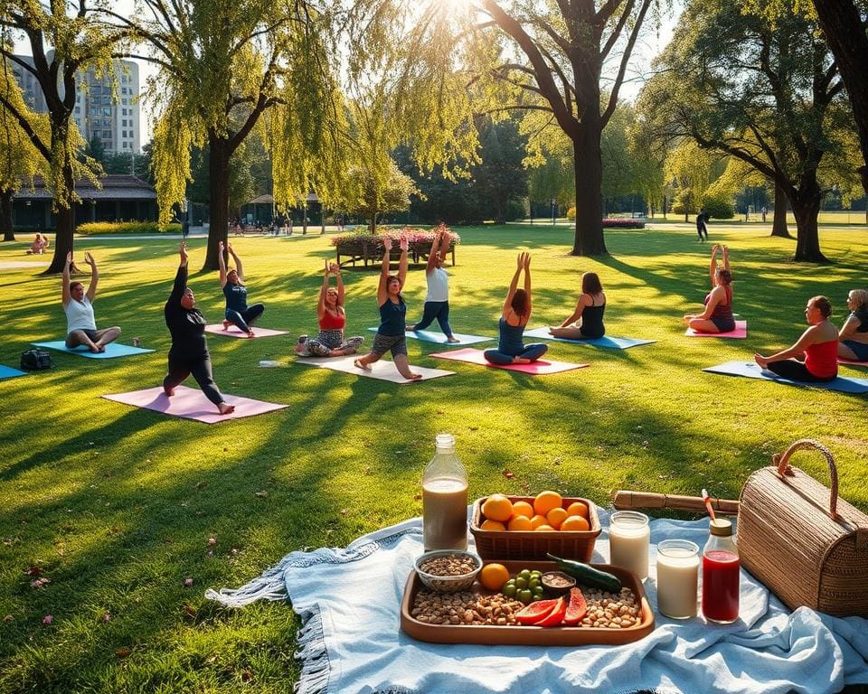 Parkdag vol meditatie, yoga en gezonde snacks