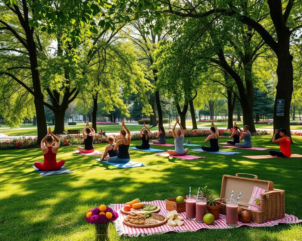 Parkdag vol yoga, mindfulness en gezonde snacks