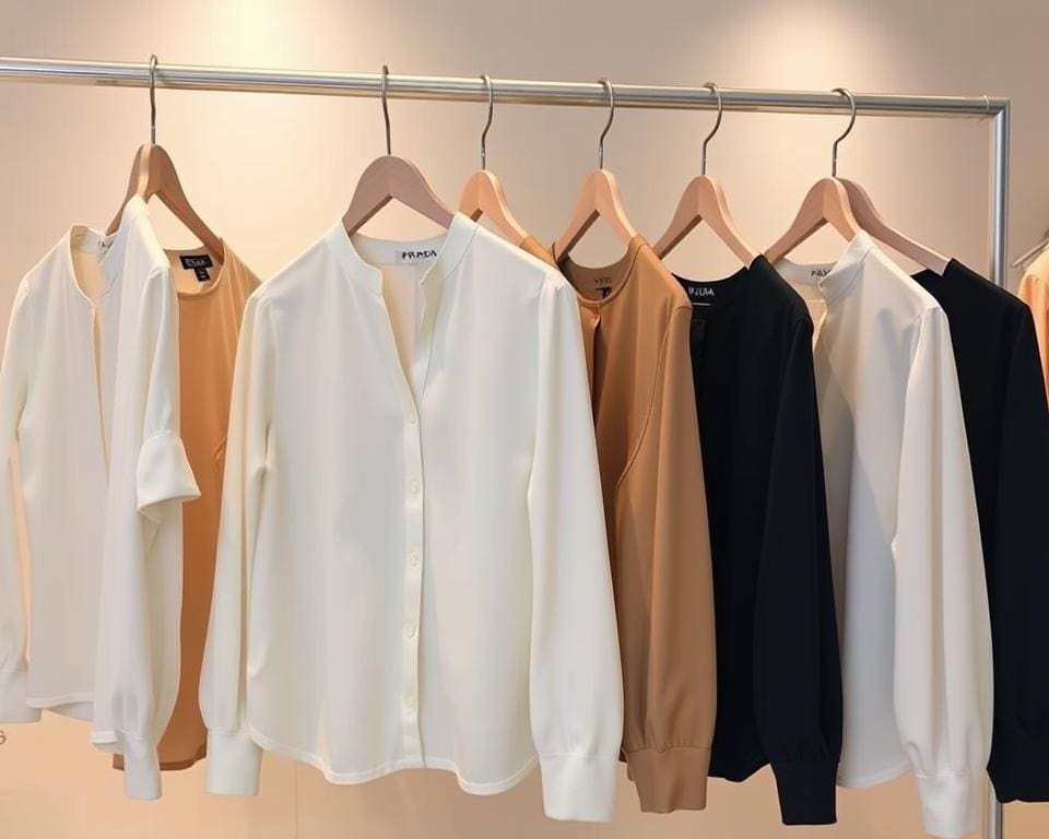 Prada blouses: Simpele elegantie voor dagelijks gebruik