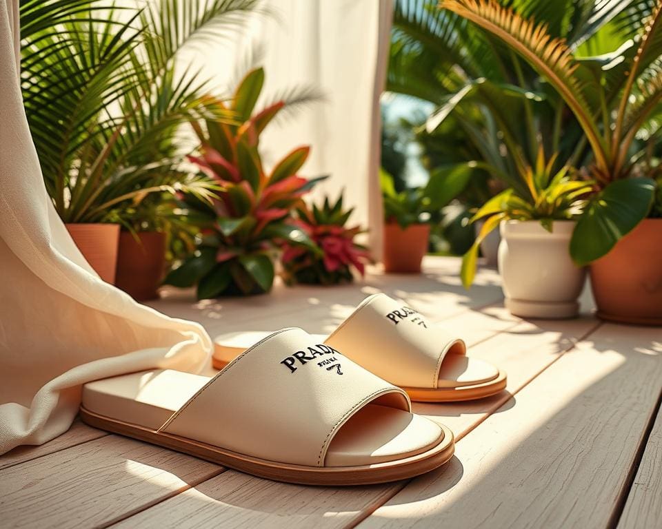 Prada slippers: Comfort en stijl voor zomerse dagen