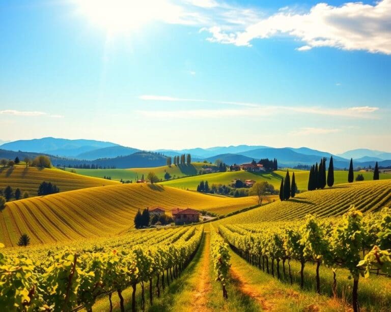 Reizen langs de schilderachtige wijngaarden van Toscane