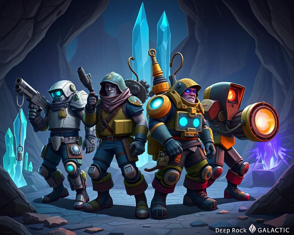 Speelbare klassen in Deep Rock Galactic