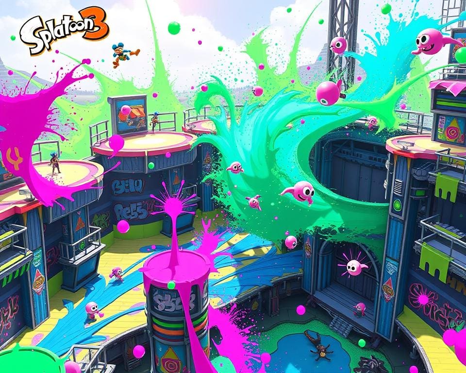 Splatoon 3: Chaotische inktgevechten in kleurrijke arena's