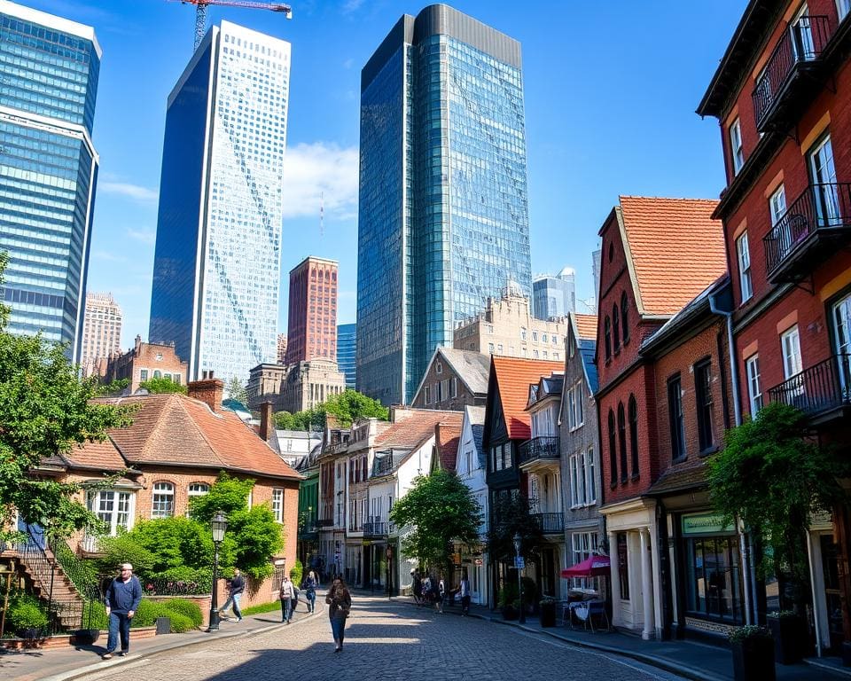 Stadswandeling door historische wijken en moderne architectuur