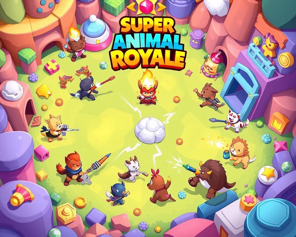 Super Animal Royale unieke gameplay