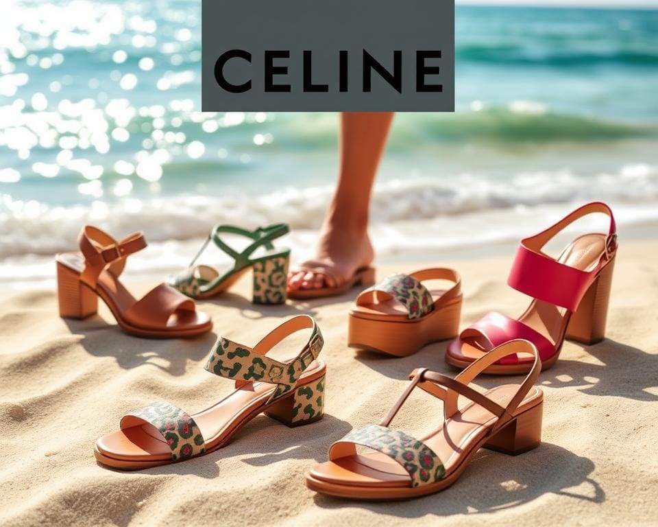 Verschillende types Celine sandalen