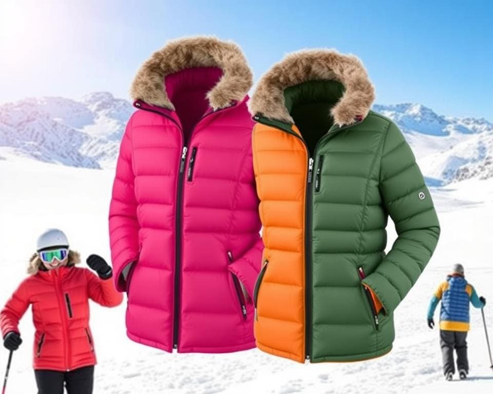 Warme donsbodywarmers voor koude buitenactiviteiten