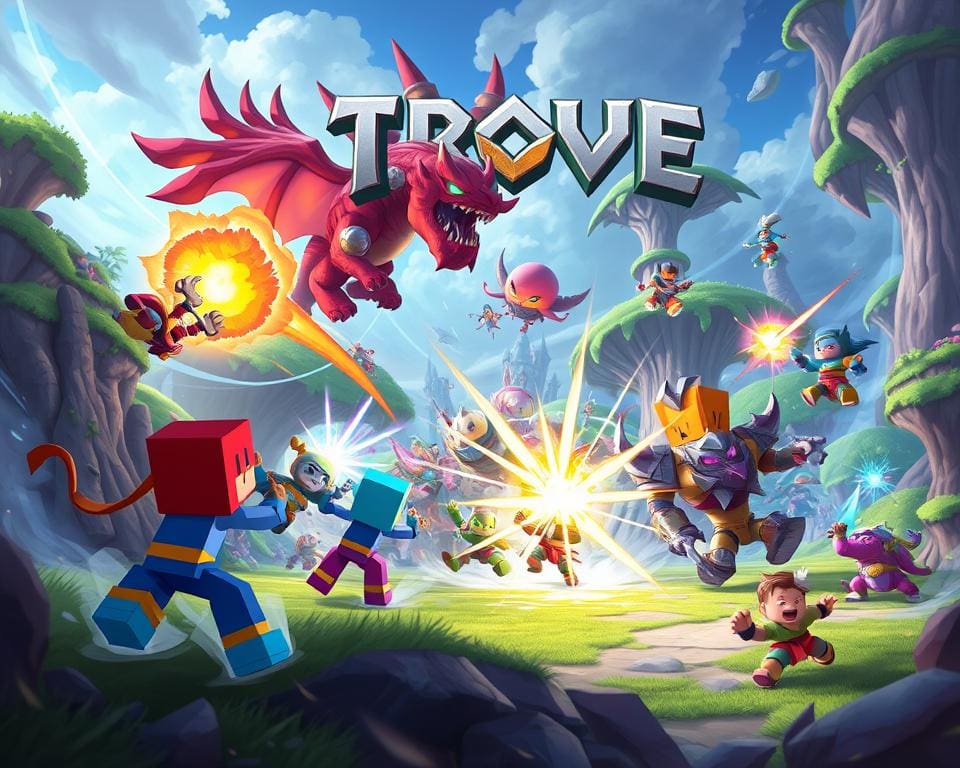 actievolle gameplay in Trove