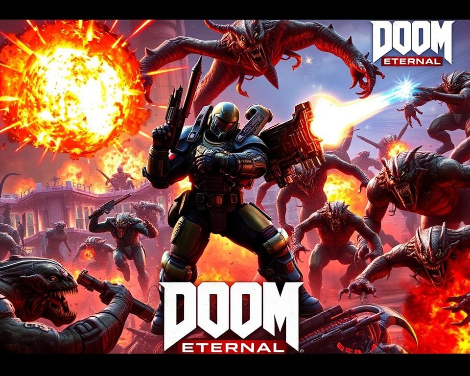 adrenaline-pompende gevechten in DOOM Eternal