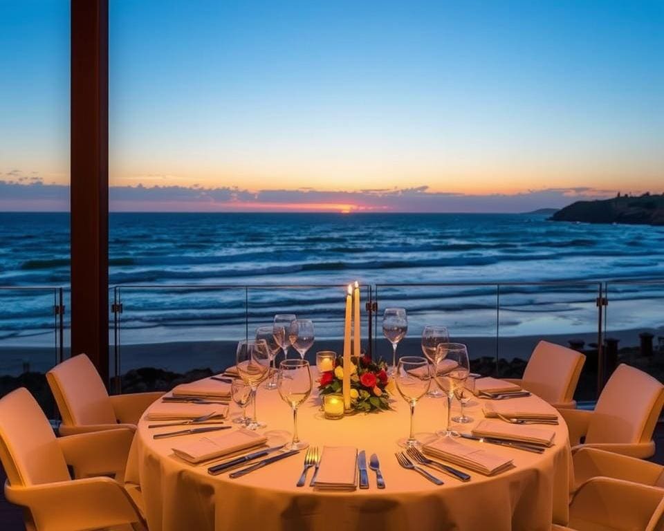 exclusief dineren met uitzicht op het Cadzand strand