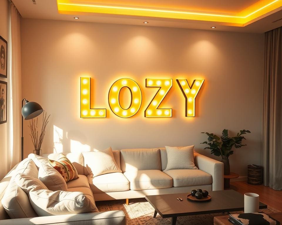 muurdecoratie met licht