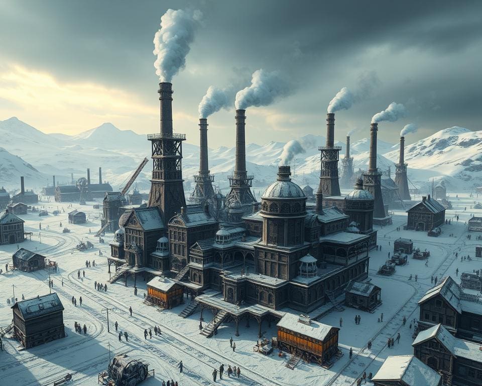 stadsbouw en resourcebeheer in Frostpunk