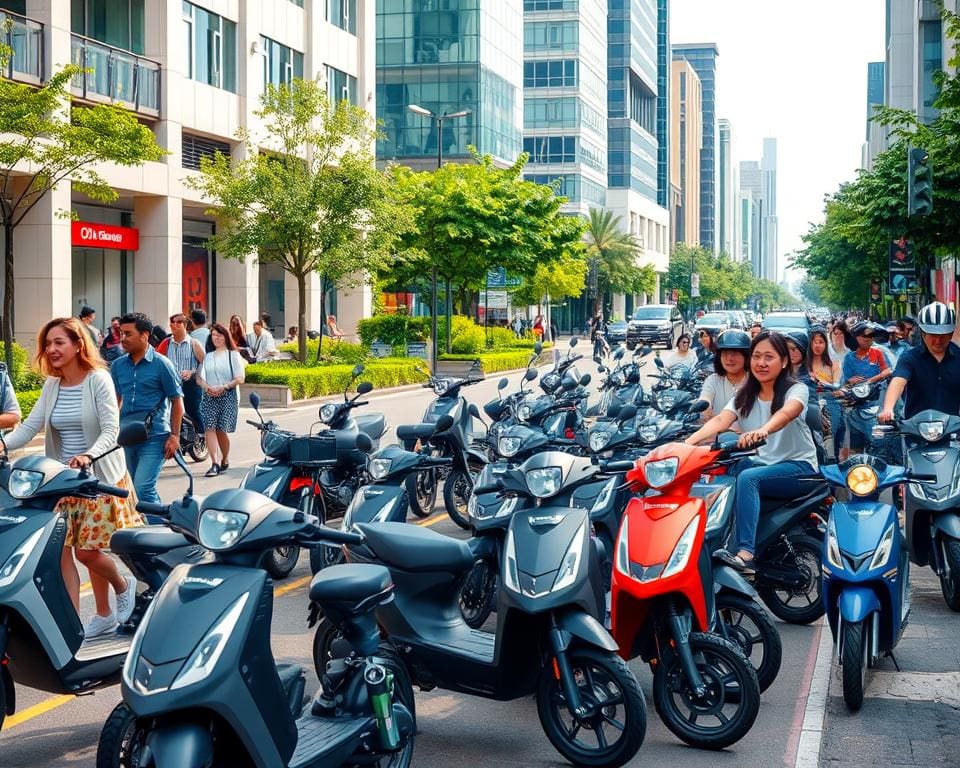 stijgende populariteit elektrische scooters