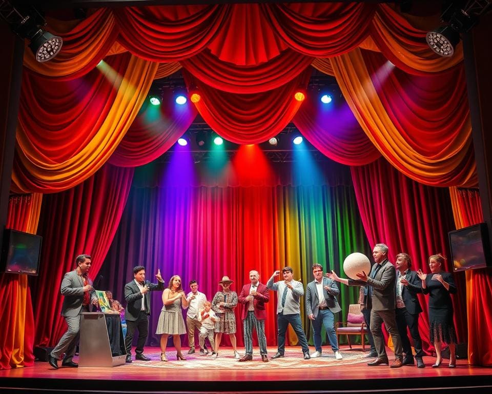 theater voorstelling met hilarische plotwendingen