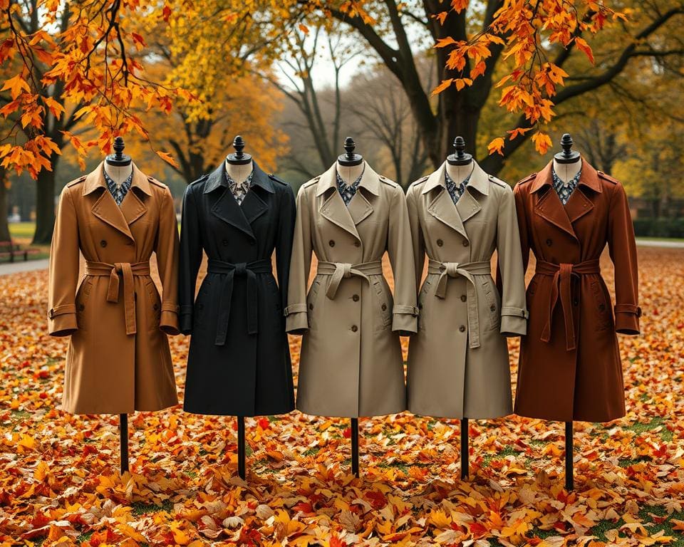 trenchcoats in de herfstmode