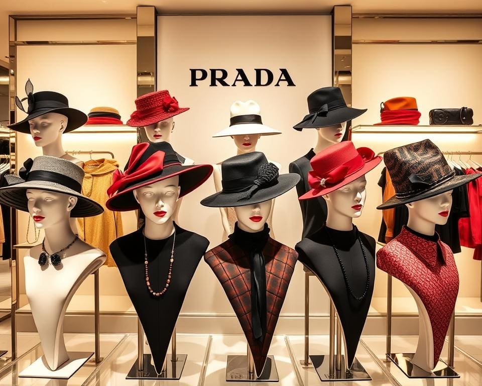 trendy hoeden van Prada