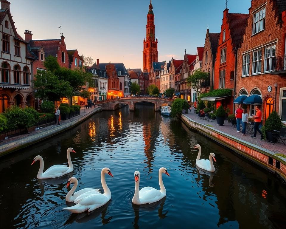 Brugge grachten en belforten