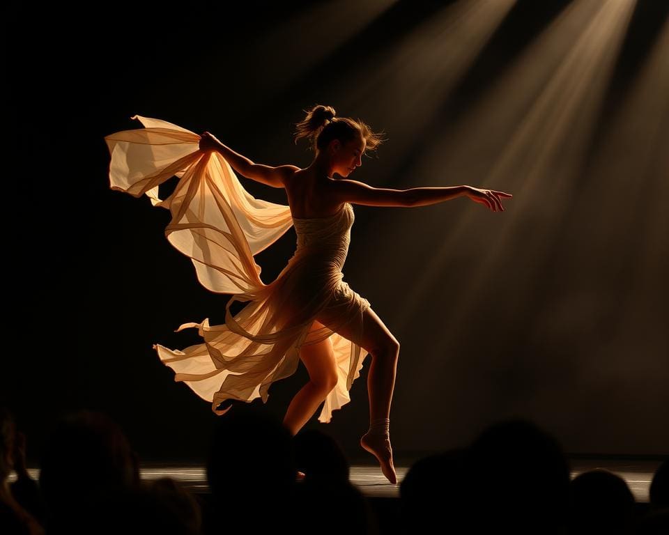 Danser tijdens een dansoptreden met choreografie