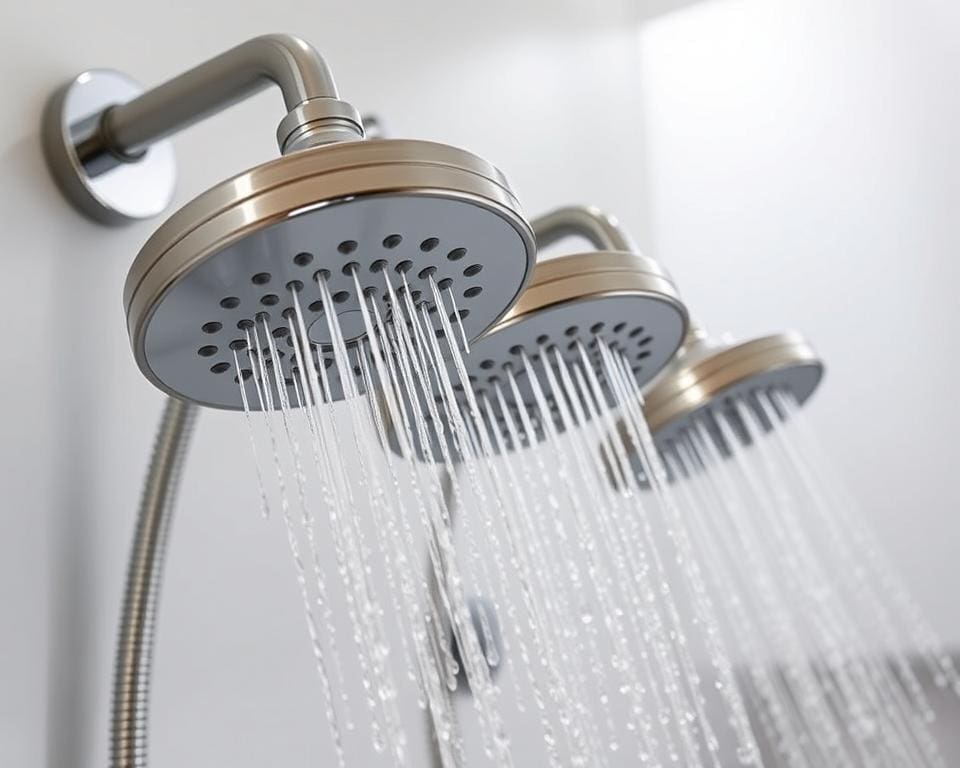 Douchekoppen met instelbare waterdruk