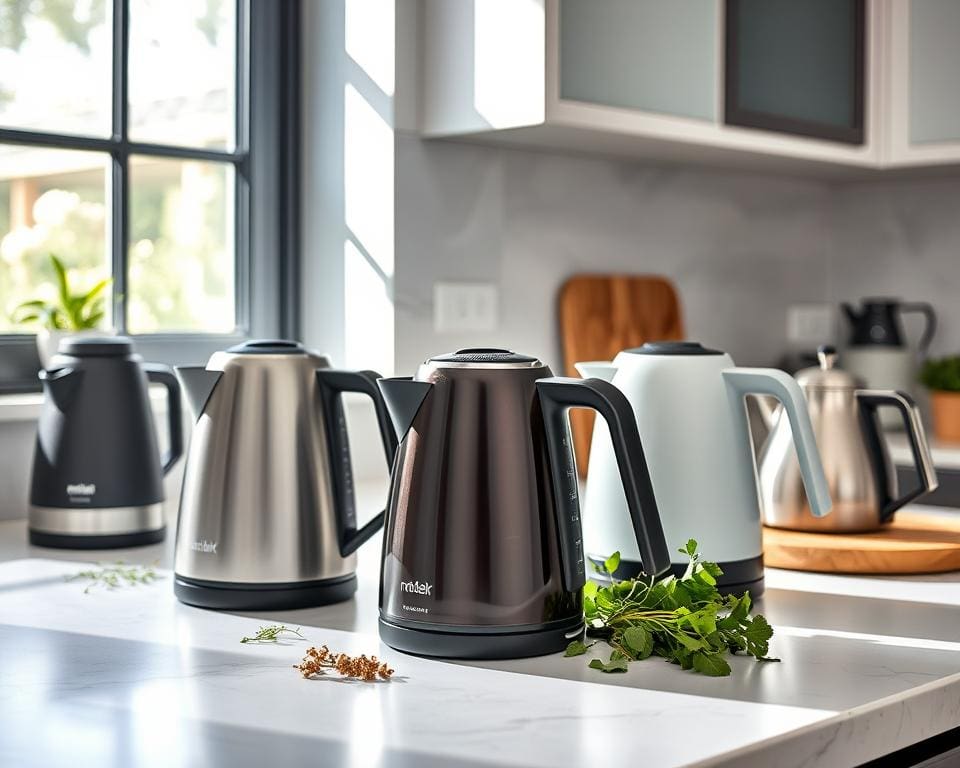 Elektrische waterkokers met een energiezuinige modus