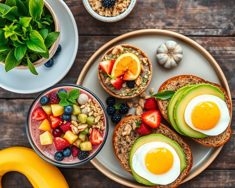 Energiek ontbijt met gezonde ingrediënten
