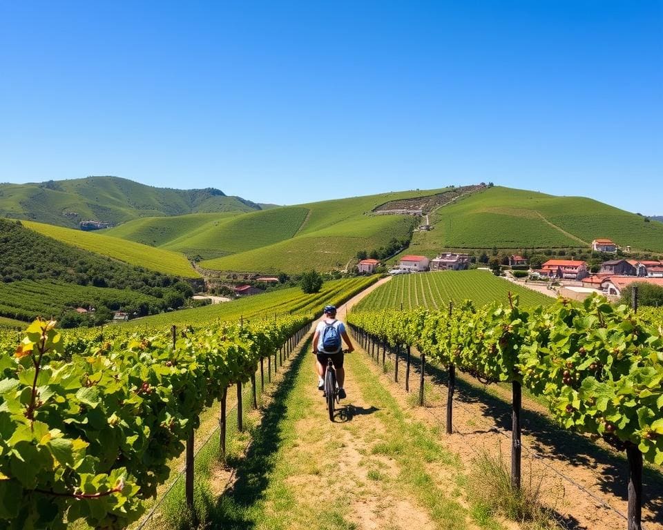 Fietsen en wandeltochten in de wijngaarden van Portugal